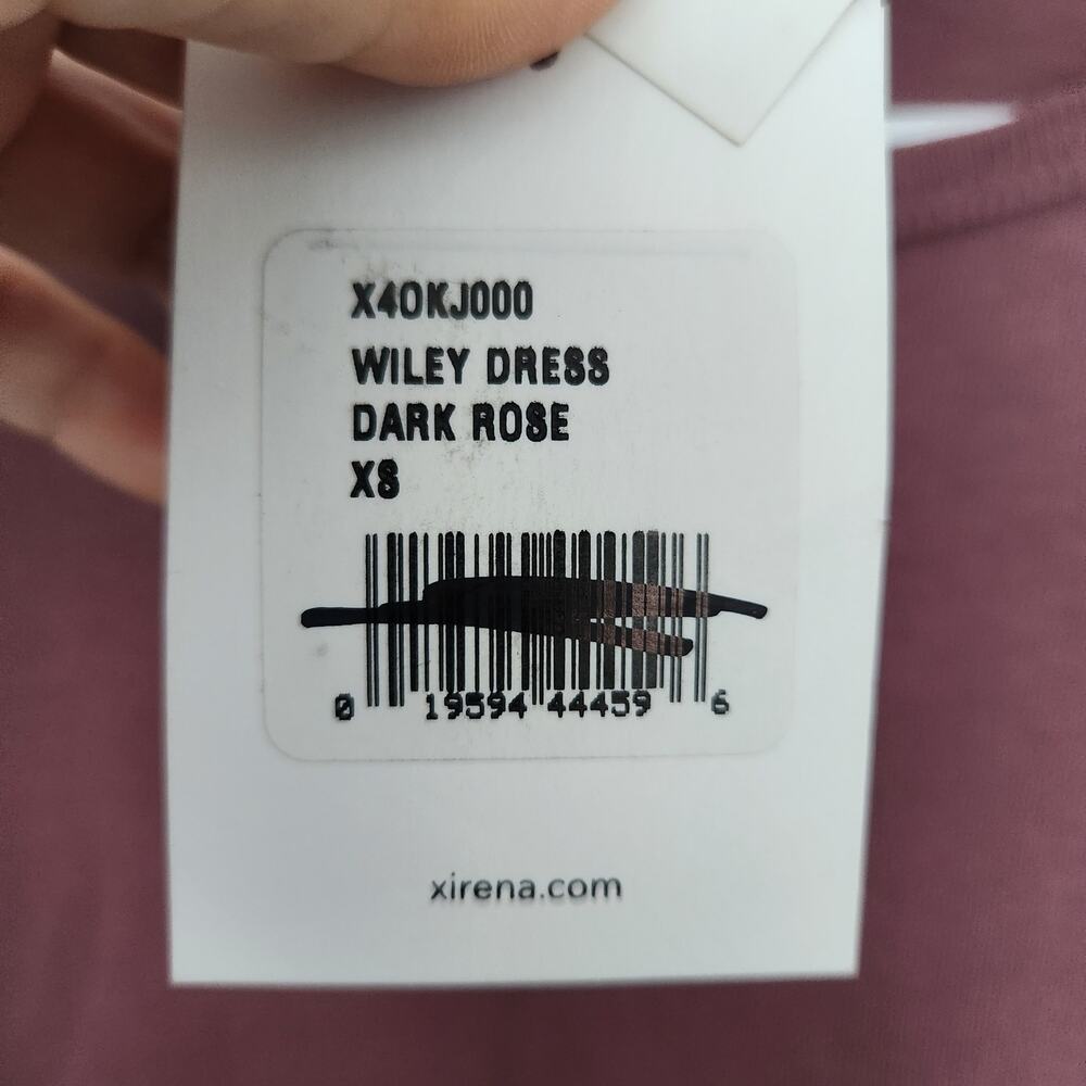 XÍRENA Wiley Long Sleeve Gathered Maxi Dress XS In Dark Rose Minimalist Fall - Picture 4 of 8
